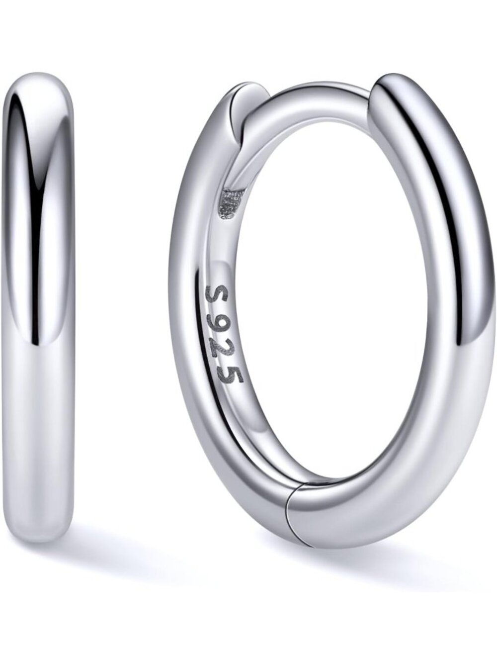 Stylish 925 Sterling Silver Small Hoop Earrings for Women, 8-20MM Chic Design